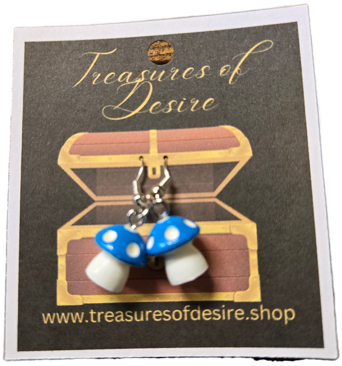 Blue Mushroom Danglers
