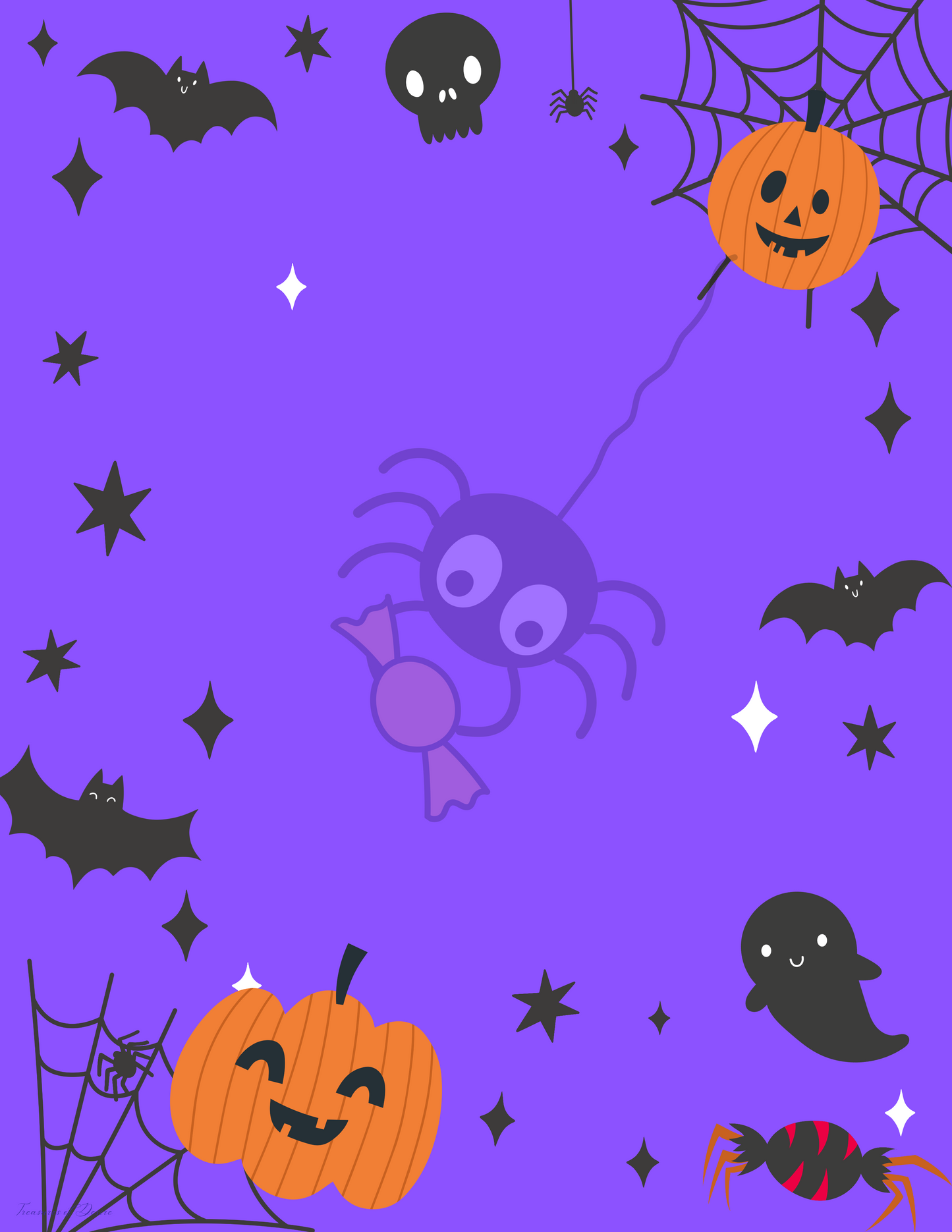 Spooky Halloween Stationery Set – 30 Physical Sheets | 8.5 x 11 in