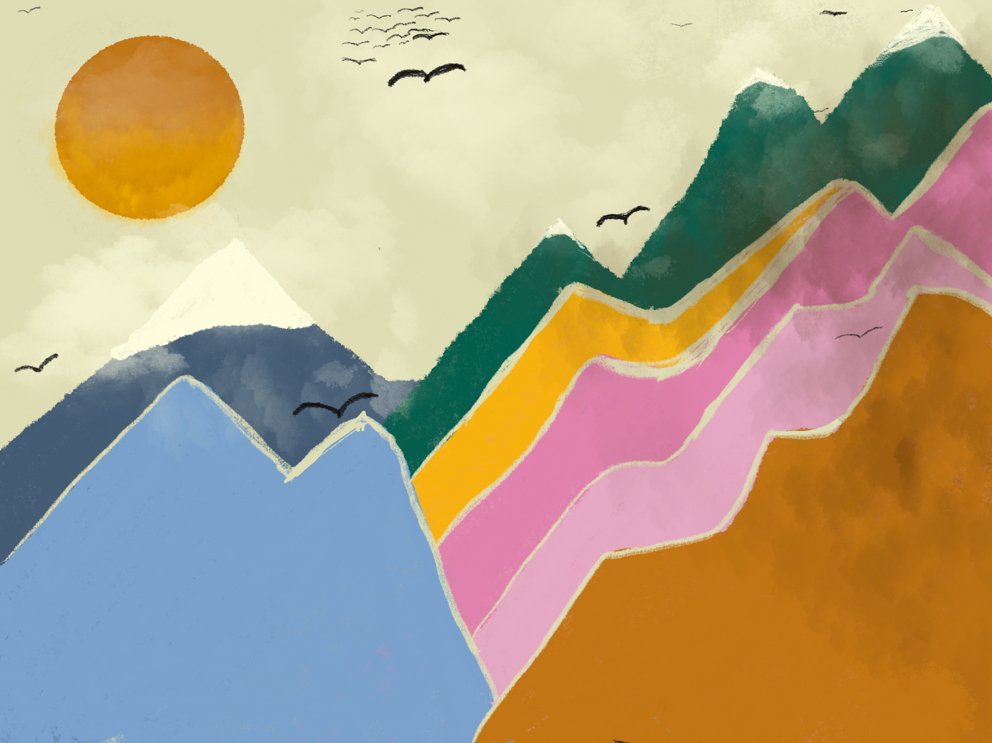 Mountain Ridge Poster Print