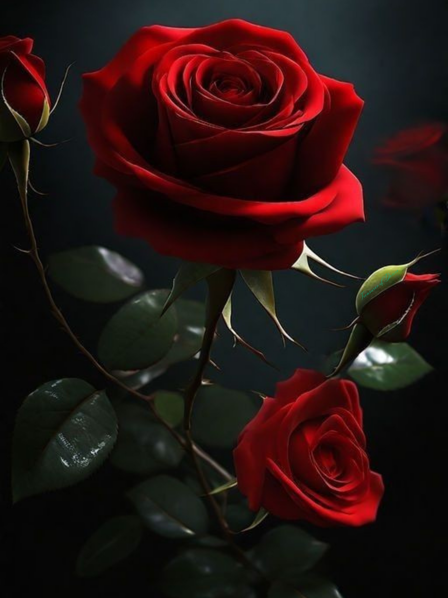 Georgeous Red Roses Poster Print