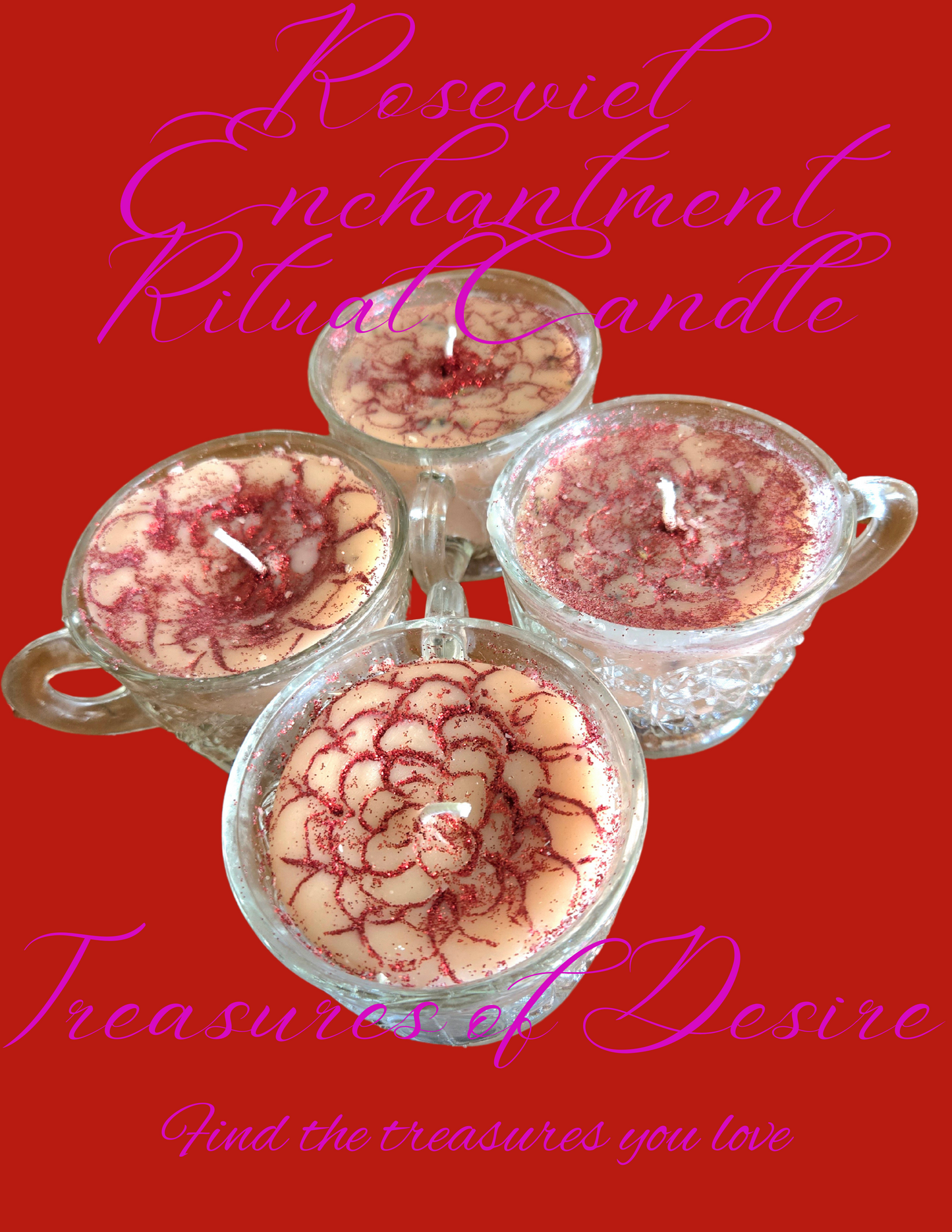 Roseviel Enchantment Ritual Candle