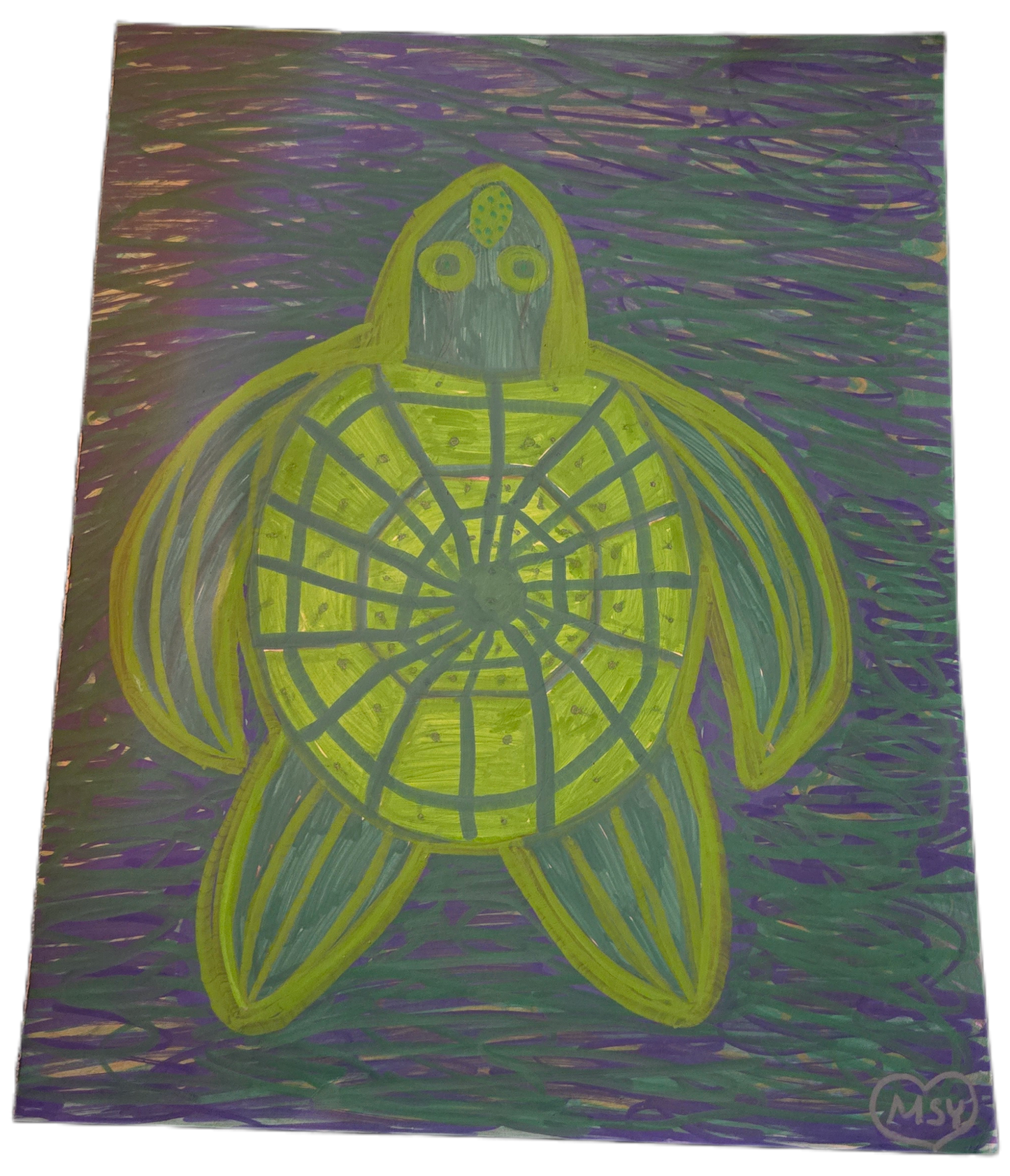The Tortuga | Original 8x10 Mixed Media Painting