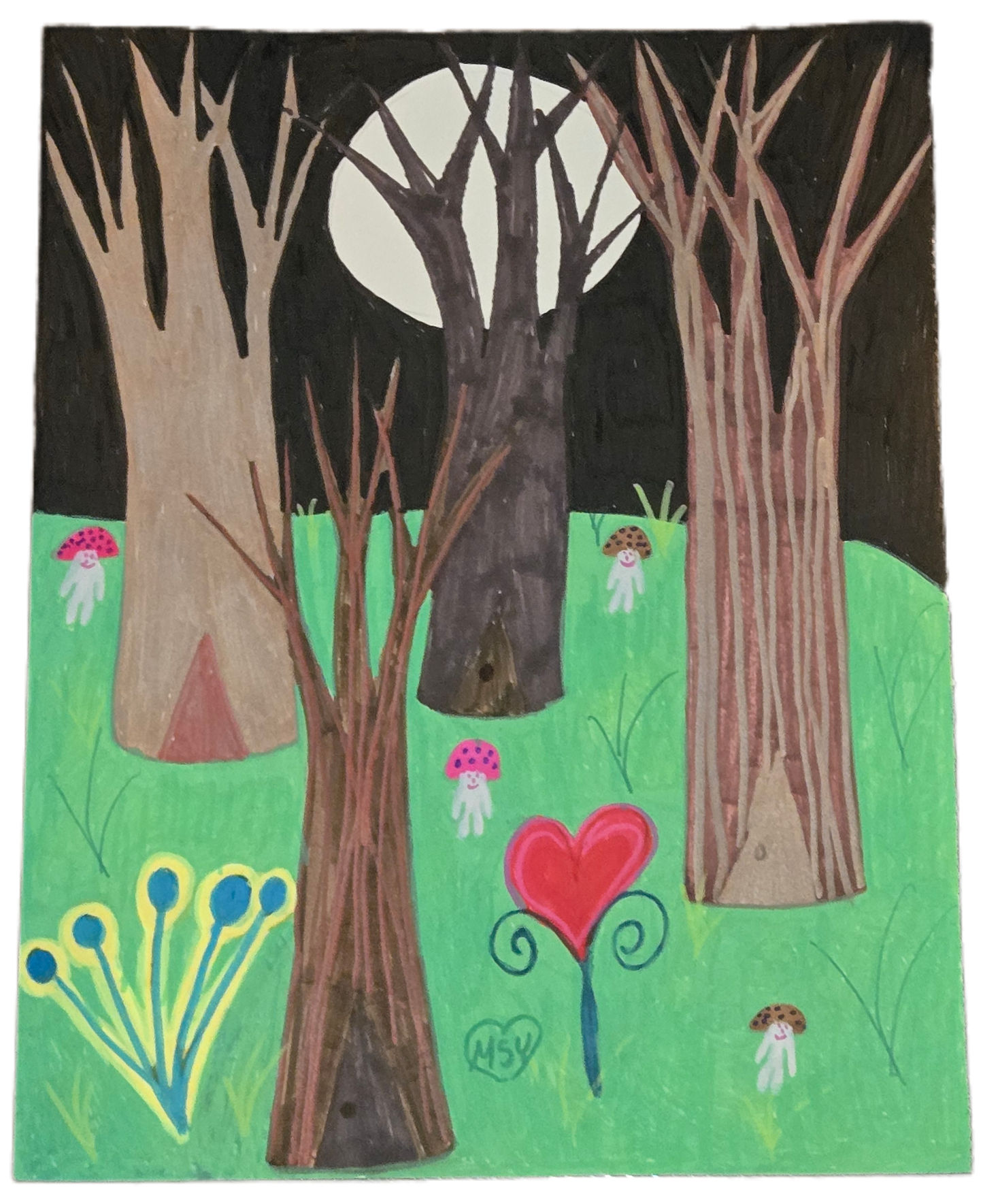 Mycelium Creatures: The Silver Moon's Power Source (Monumental Magical Art)