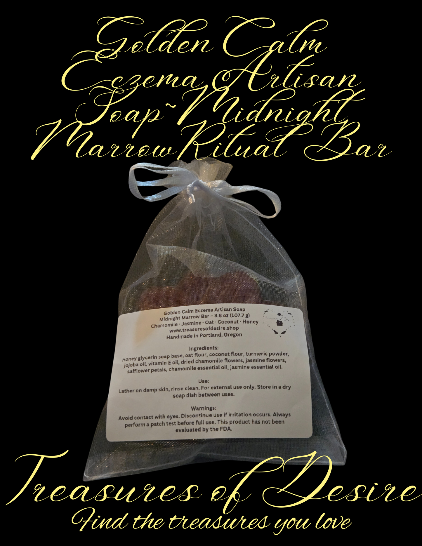Golden Calm Eczema Artisan Soap-Midnight Marrow Bar