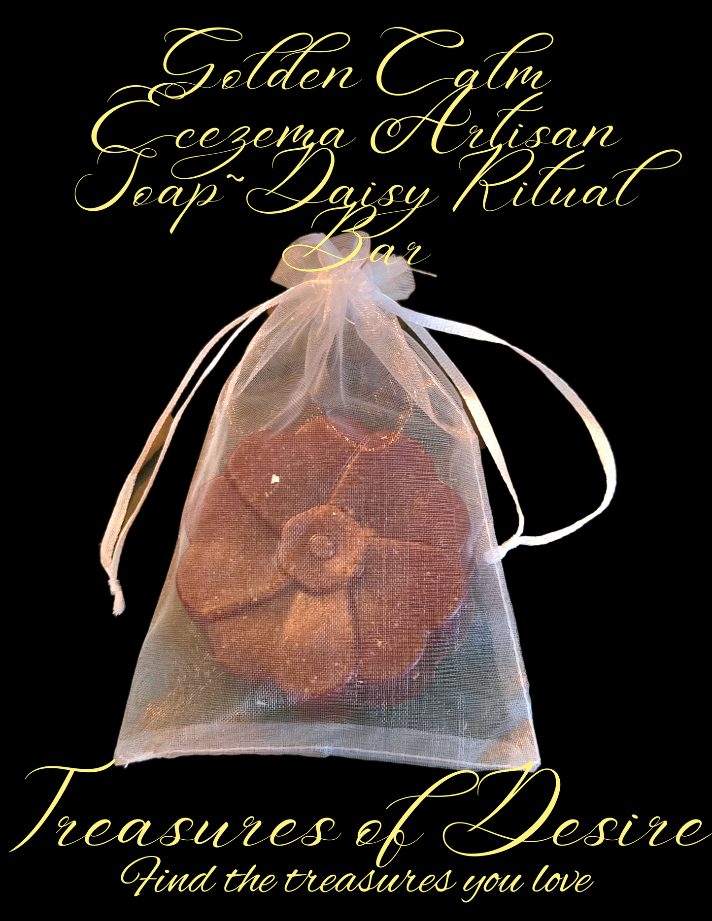 Golden Calm Ecezema Artisan Soap -Daisy Ritual Bar