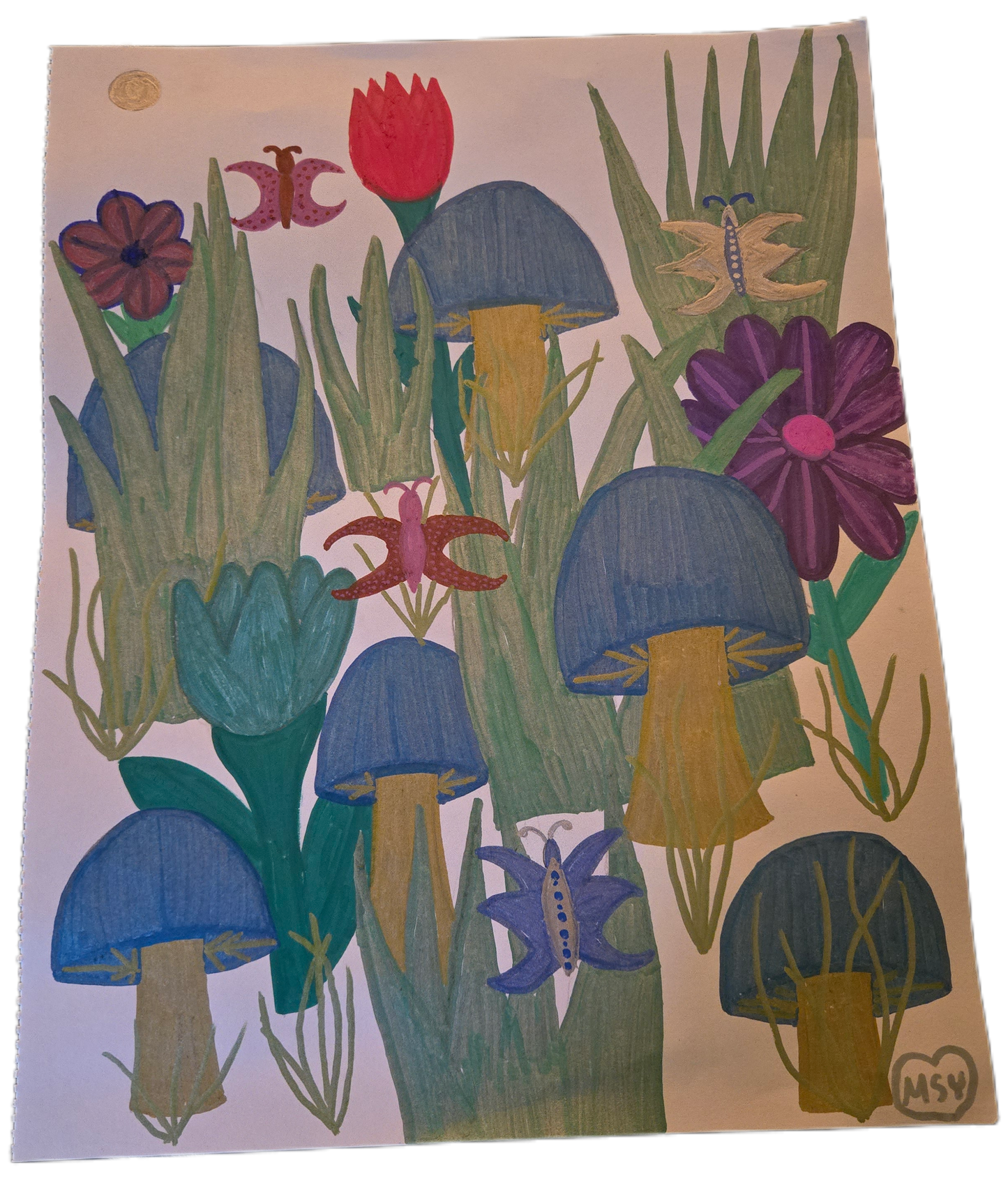 The Silver-Sown Meadow: An 11 x 14 Original Acrylic Portal