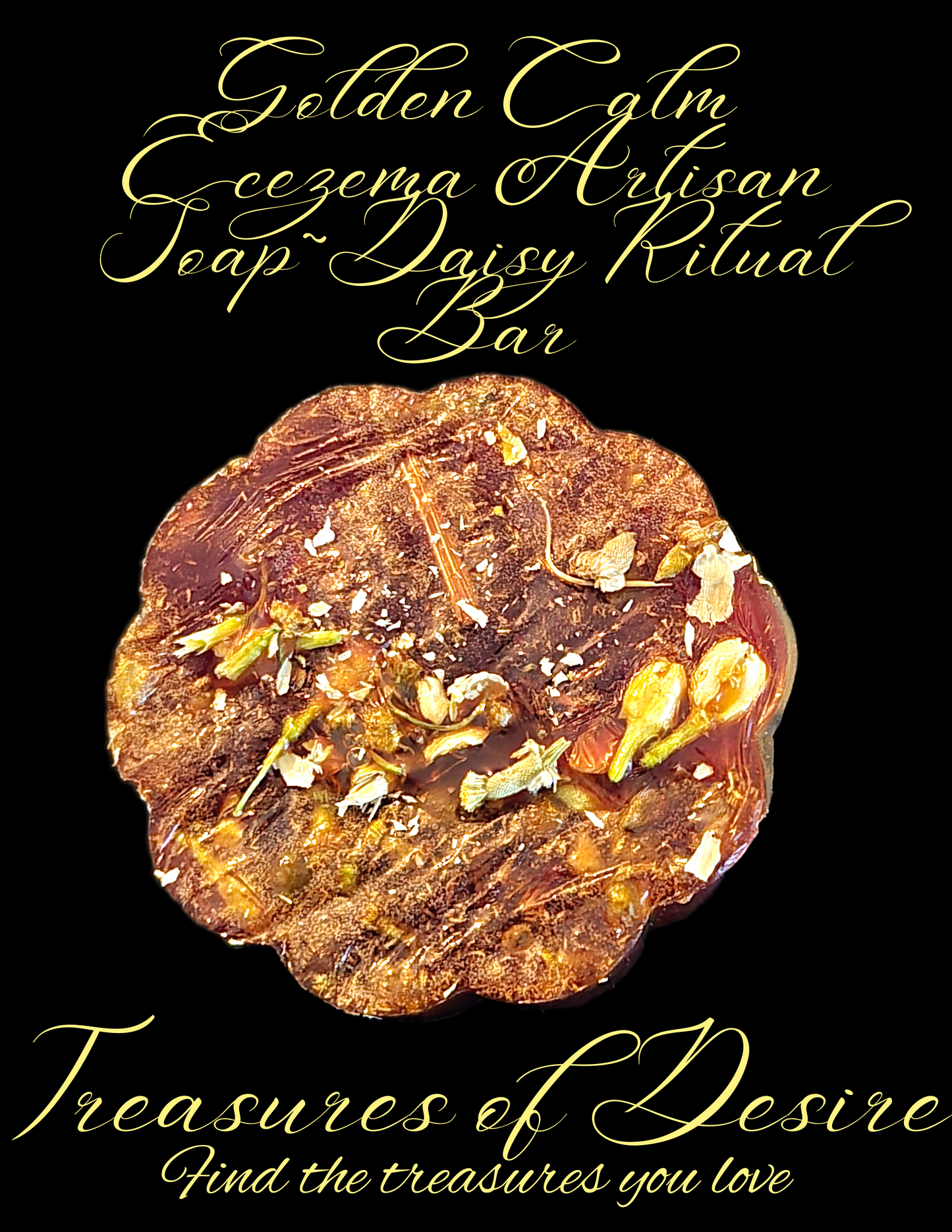 Golden Calm Ecezema Artisan Soap -Daisy Ritual Bar