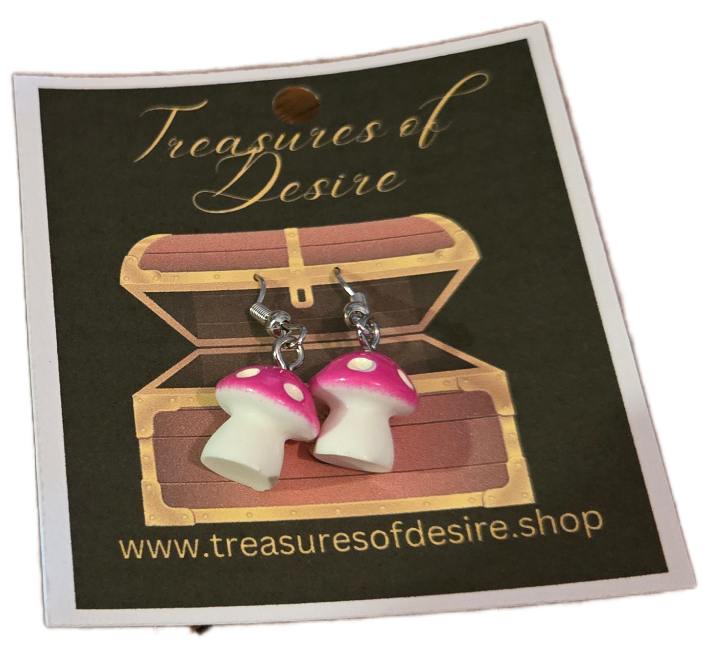 Pink Mushroom Danglers