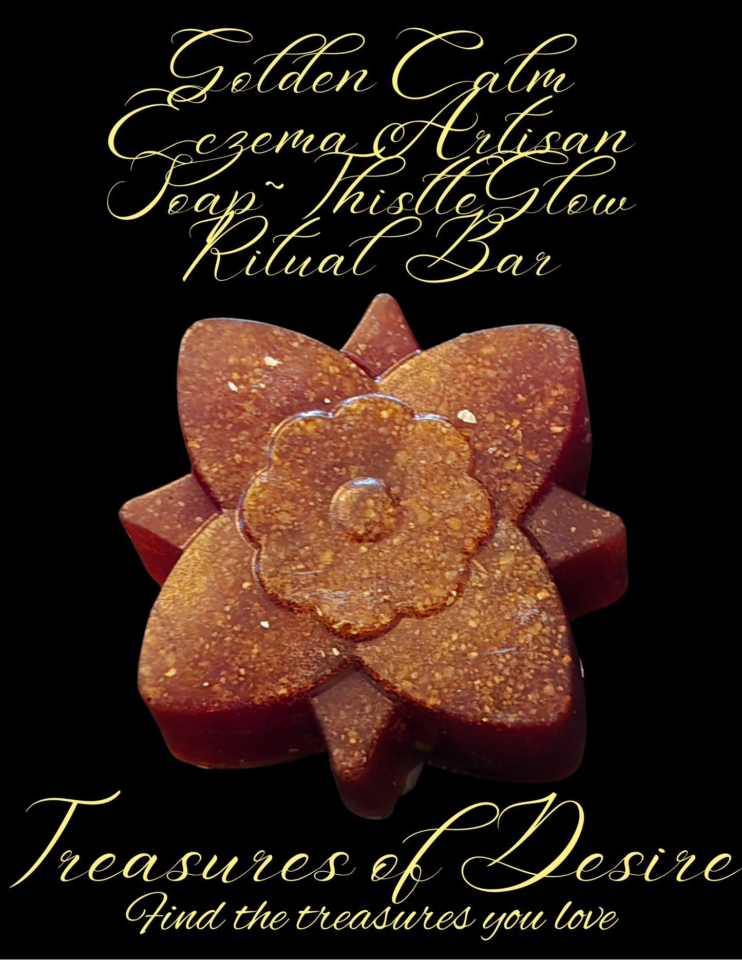 Golden Calm Eczema Artisan Soap-ThistleGlow Bar