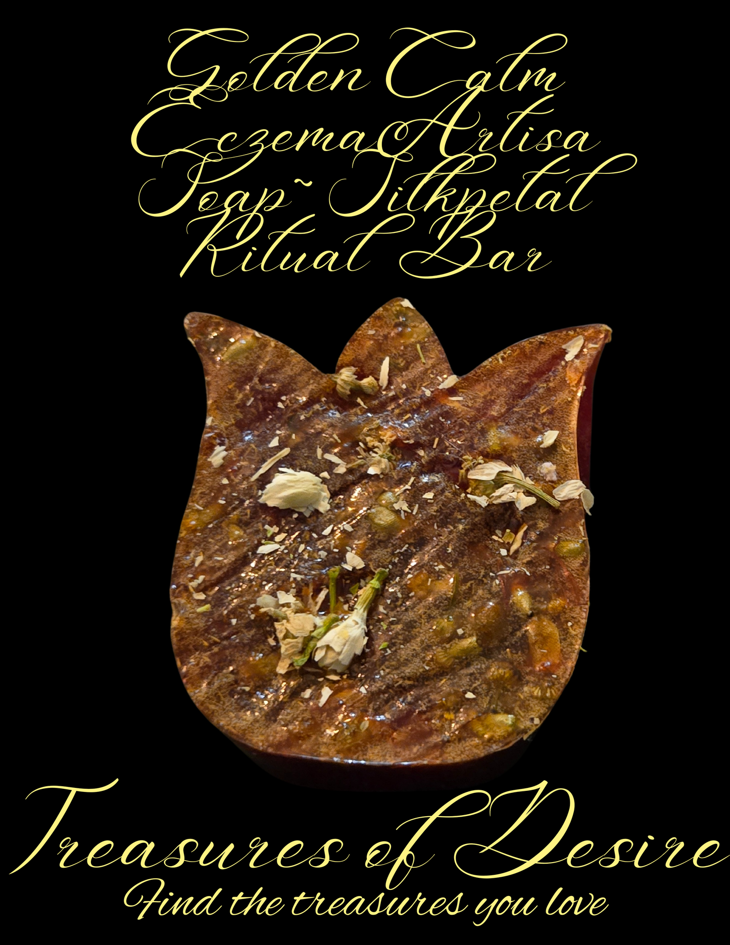 Golden Calm Eczema Luxery Artisan Soap - Silkpetal Tullissence