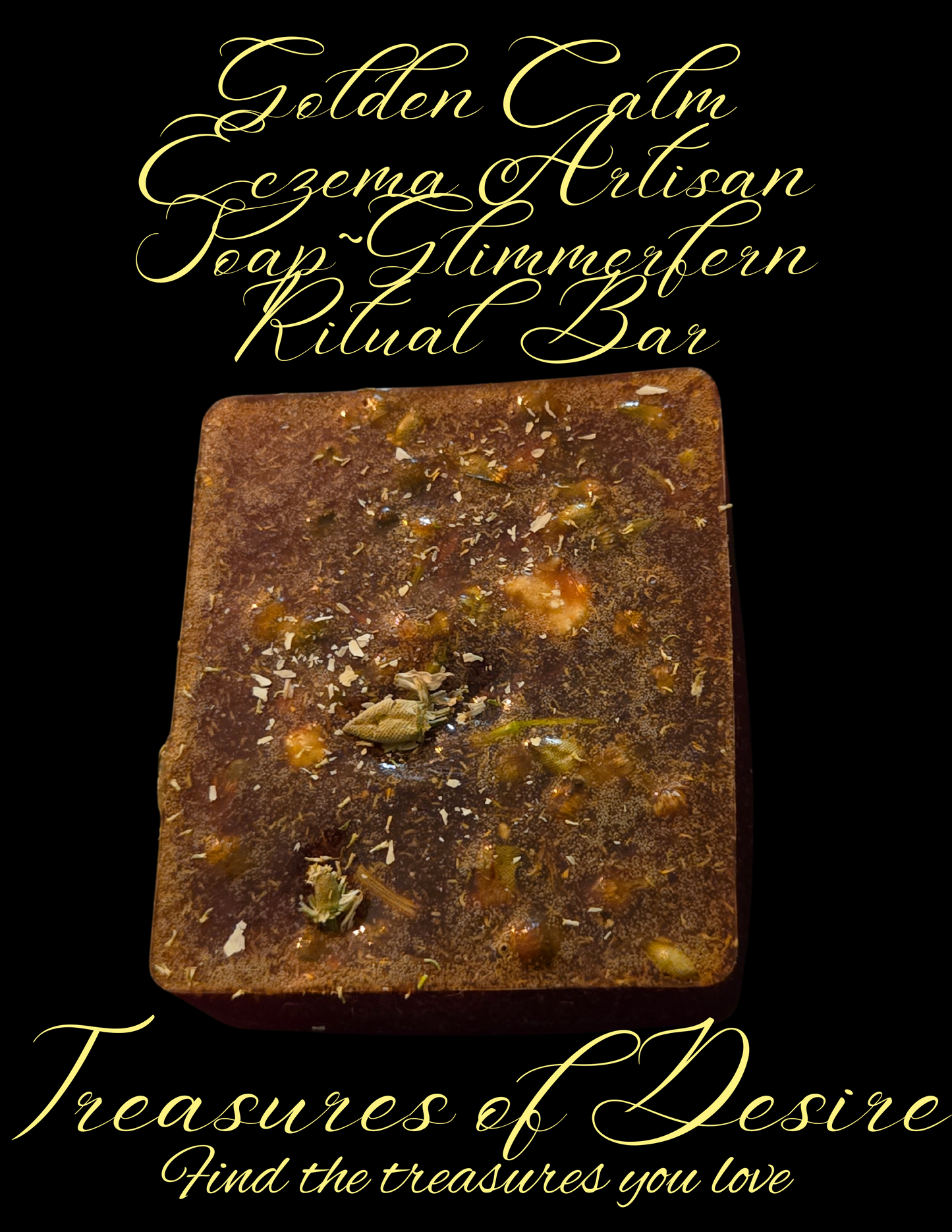 Golden Calm Eczema Luxury Artisan Soap - Glimmerfern Bar
