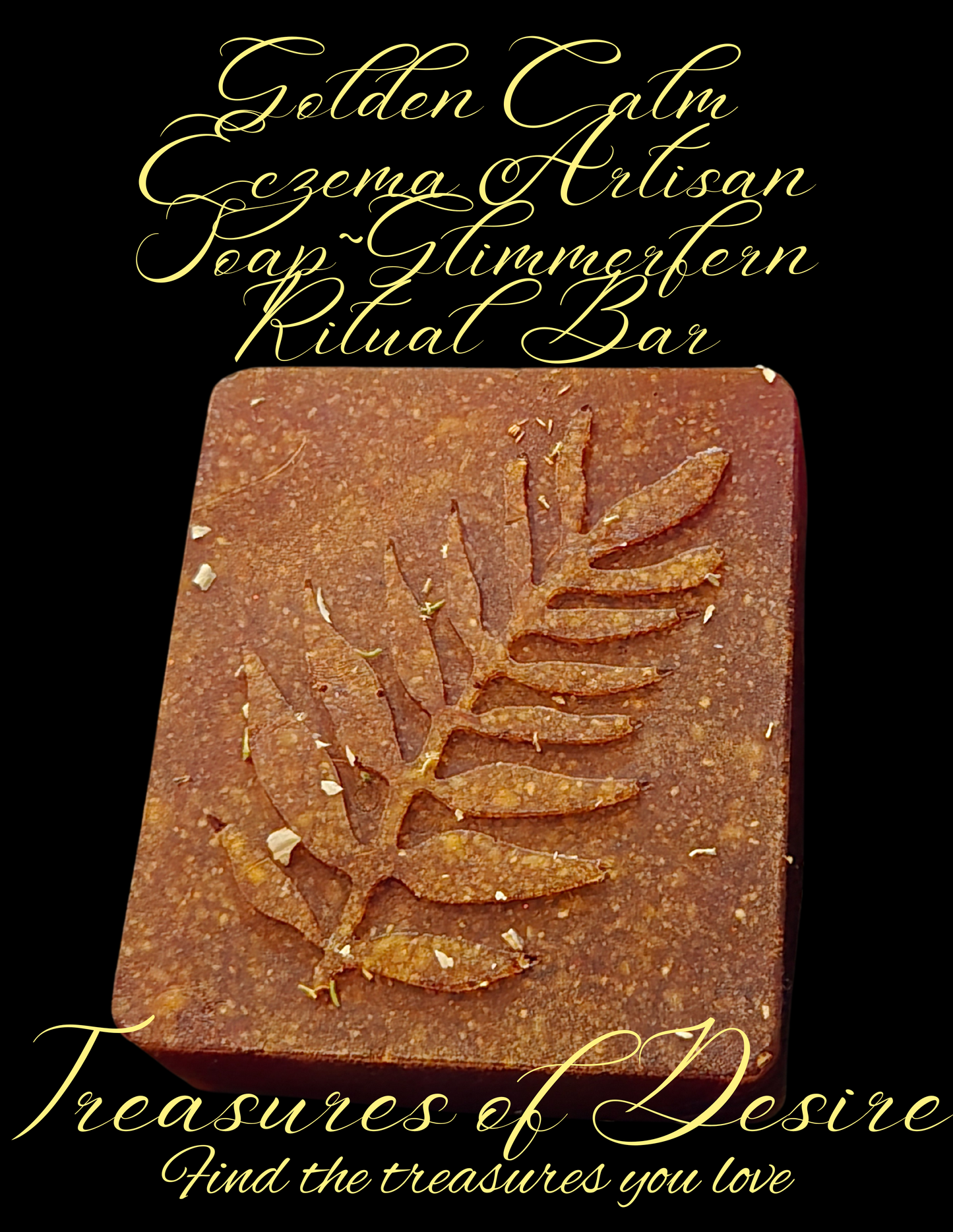 Golden Calm Eczema Luxury Artisan Soap - Glimmerfern Bar