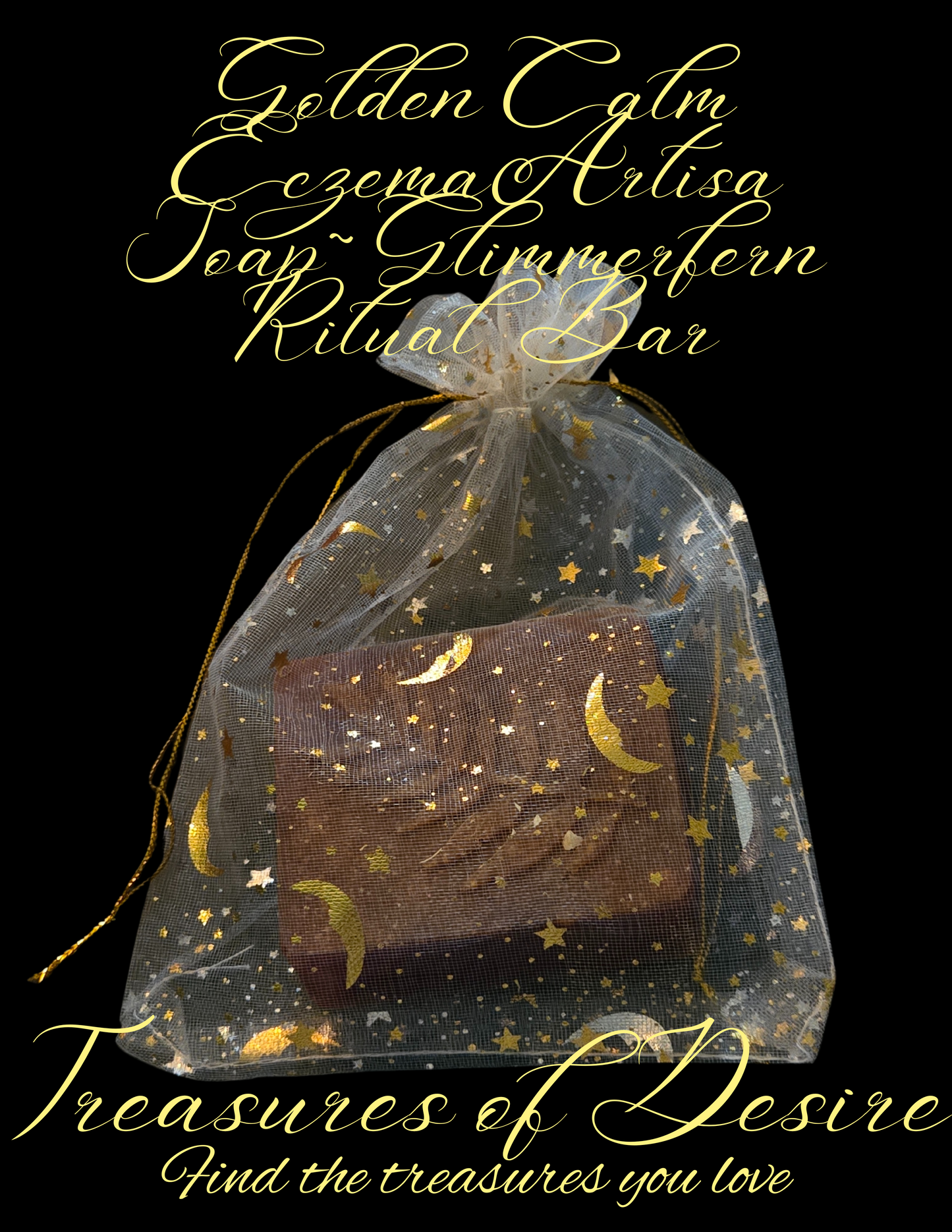 Golden Calm Eczema Luxury Artisan Soap - Glimmerfern Bar
