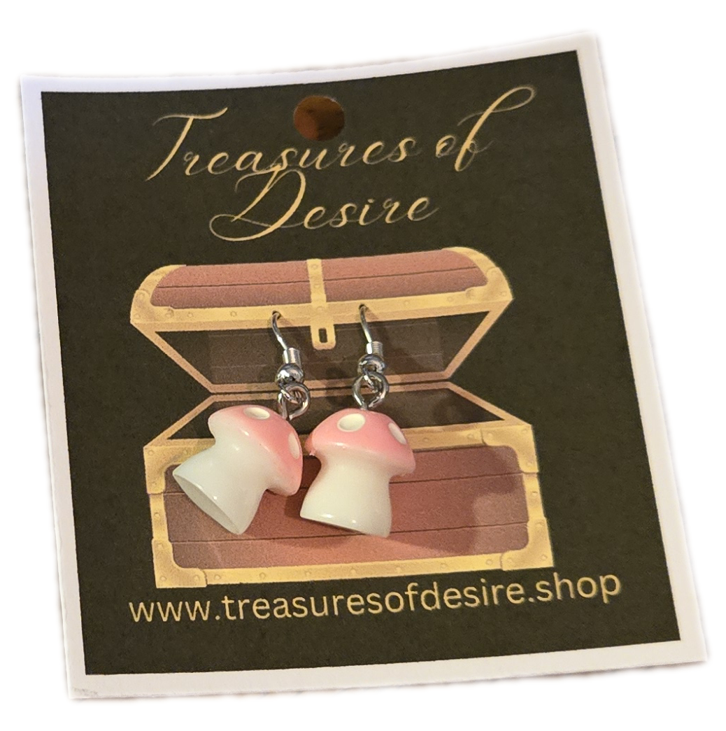 Light Pink Mushroom Danglers