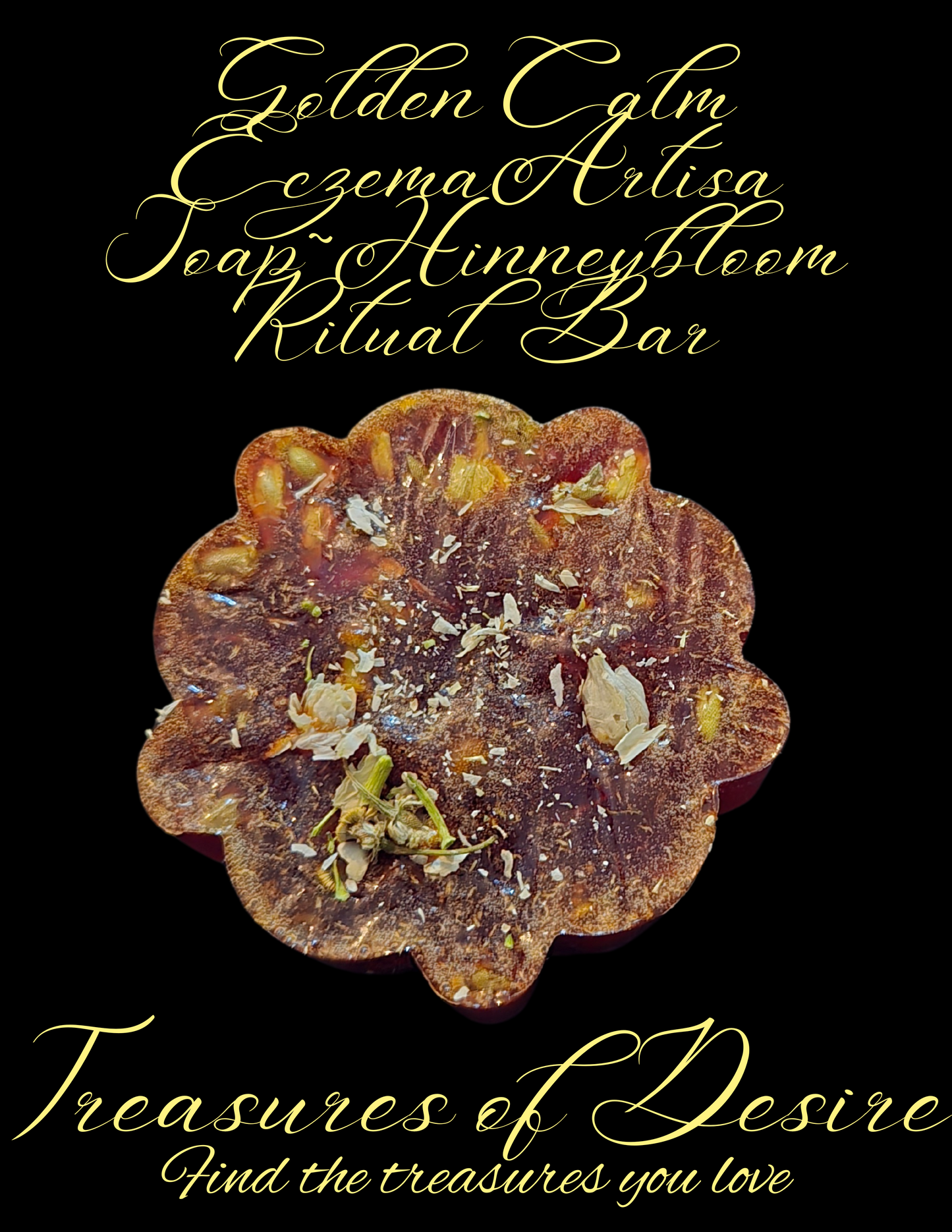 Golden Calm Eczema Artisan Soap-Hinnybloom Bar