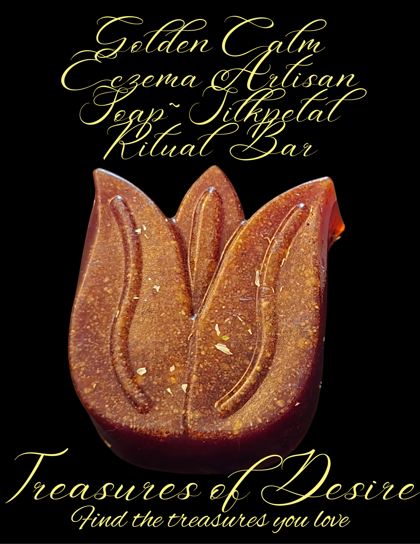 Golden Calm Eczema Luxery Artisan Soap - Silkpetal Tullissence