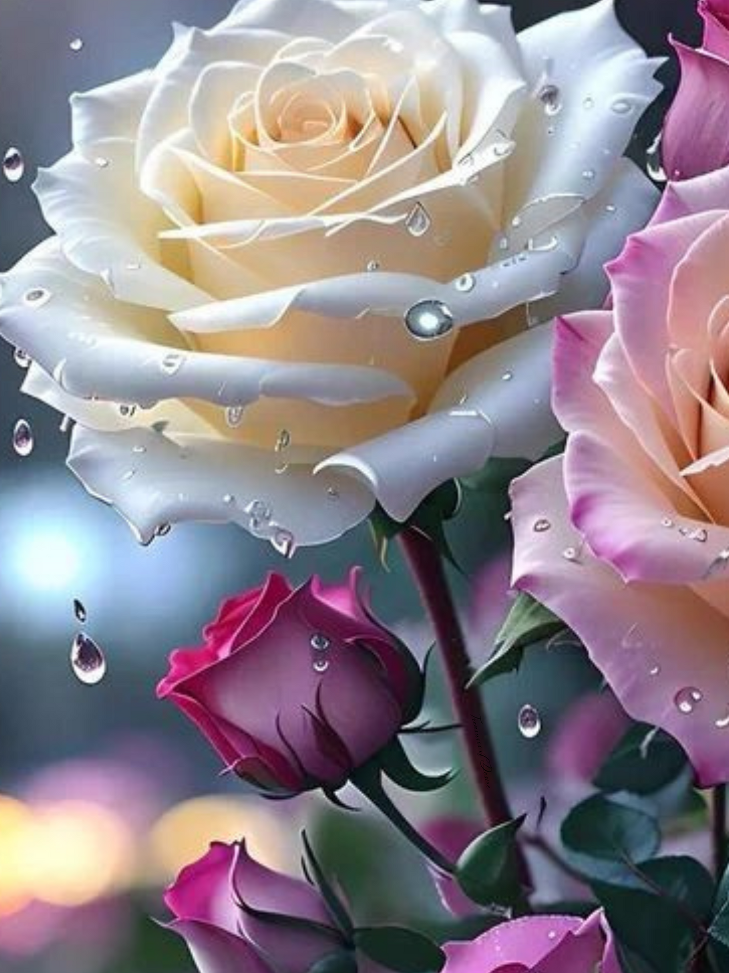 Dewdrop Rose Poster Print