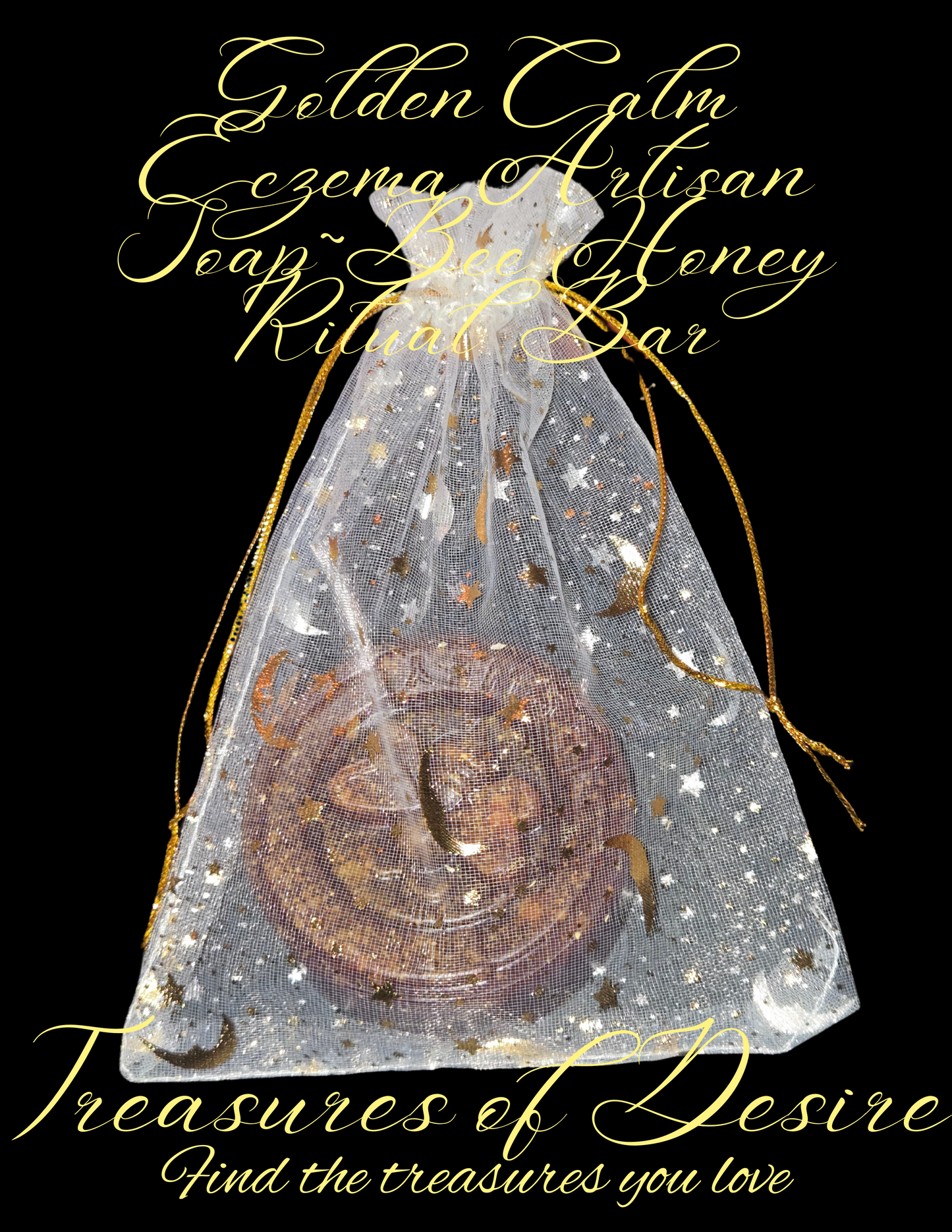 Golden Calm Eczema Luxery Artisan Soap - Bee Honey Bar