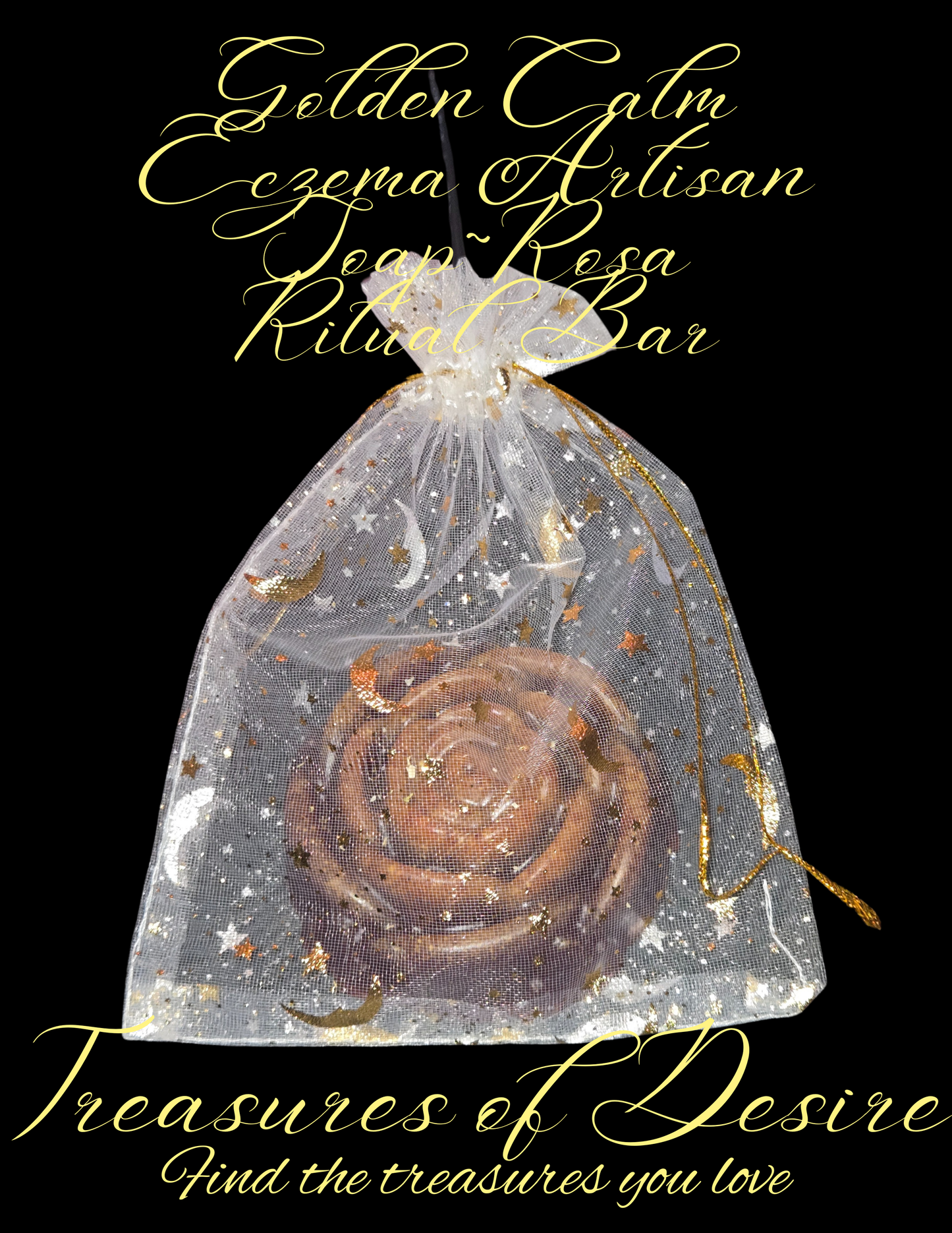 Golden Calm Eczema Luxery Artisan Soap-Rosa Bar