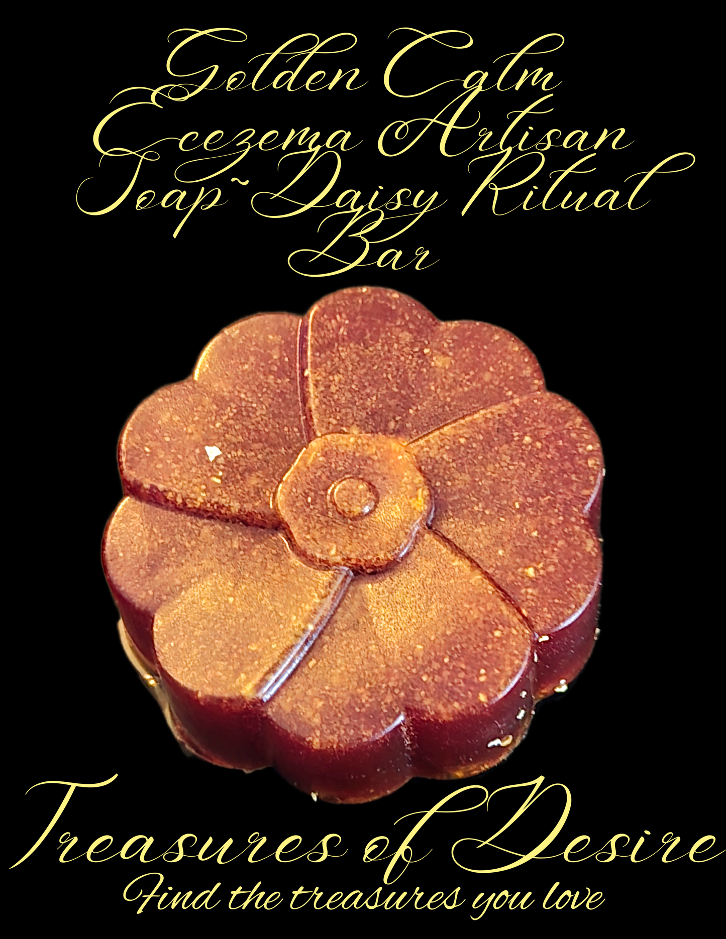 Golden Calm Ecezema Artisan Soap -Daisy Ritual Bar