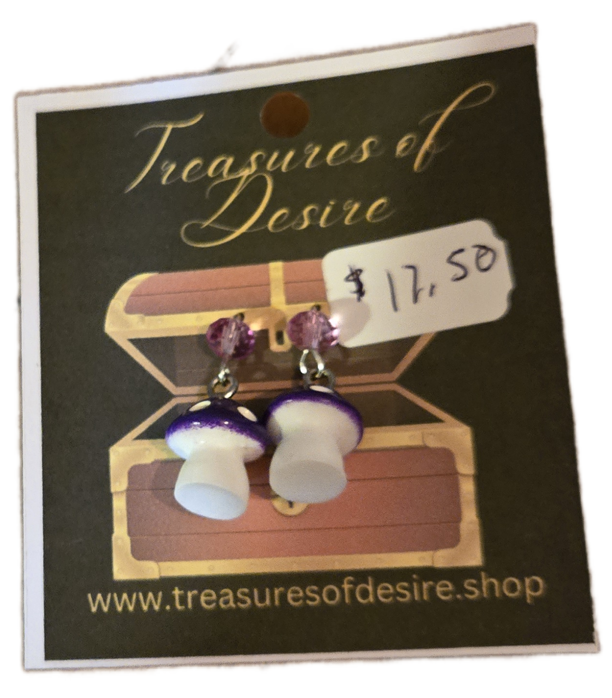 Purple Shroom Danglers