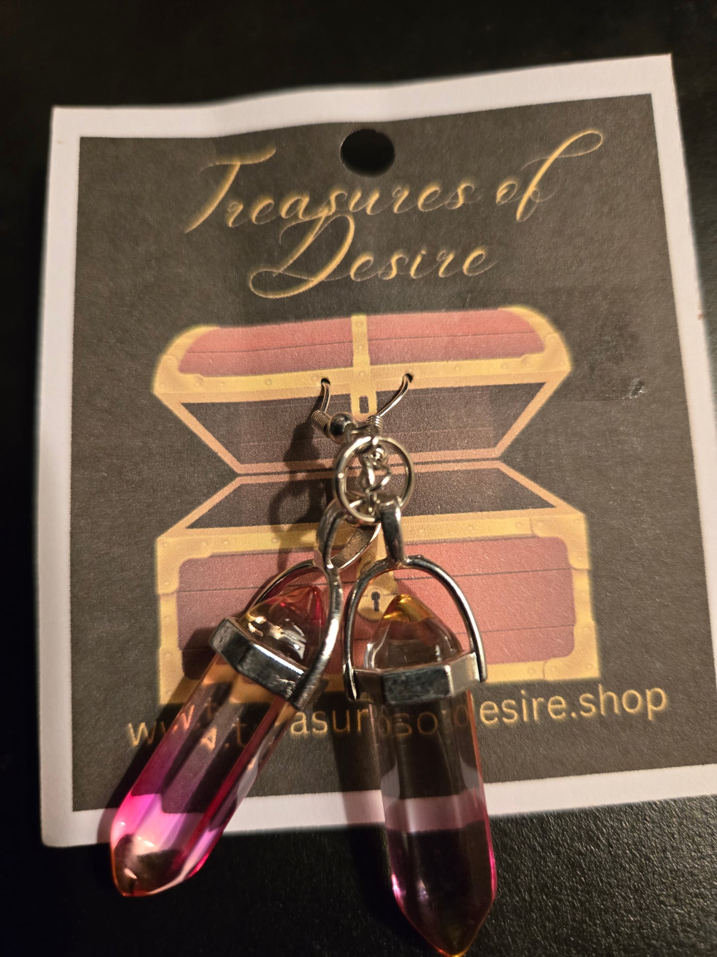 Rose Quarts Danglers