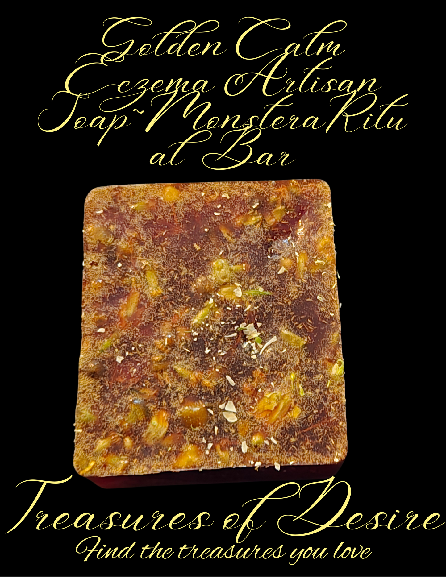 Golden Calm Eczema Luxery Artisan Soap - Monstera Bar