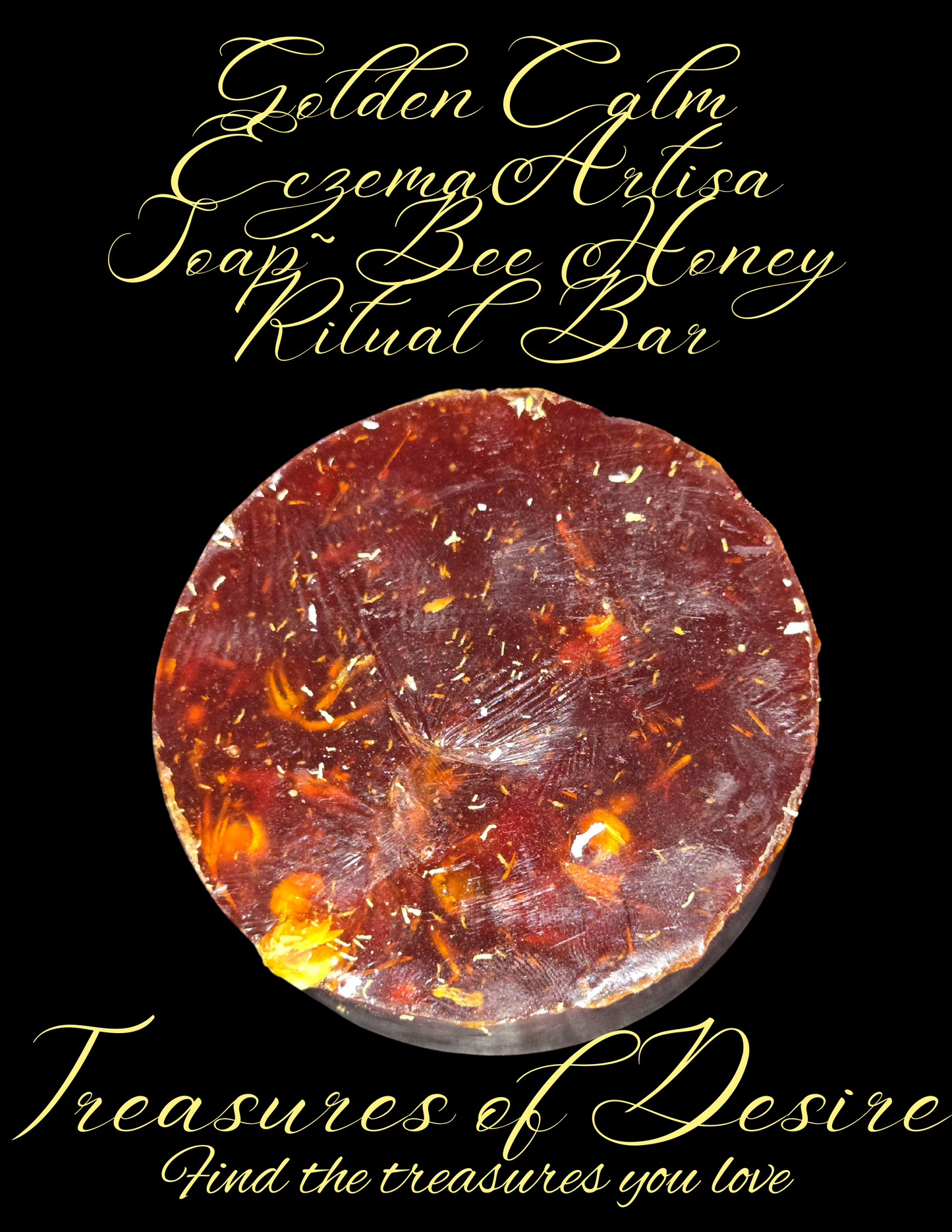 Golden Calm Eczema Luxery Artisan Soap - Bee Honey Bar