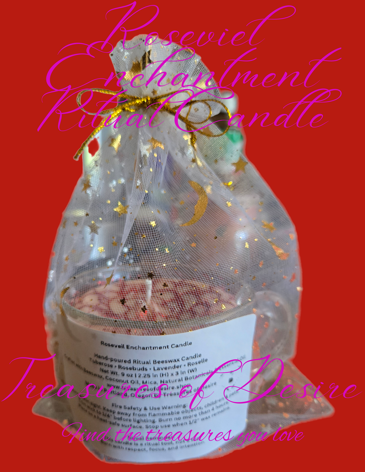 Roseviel Enchantment Ritual Candle