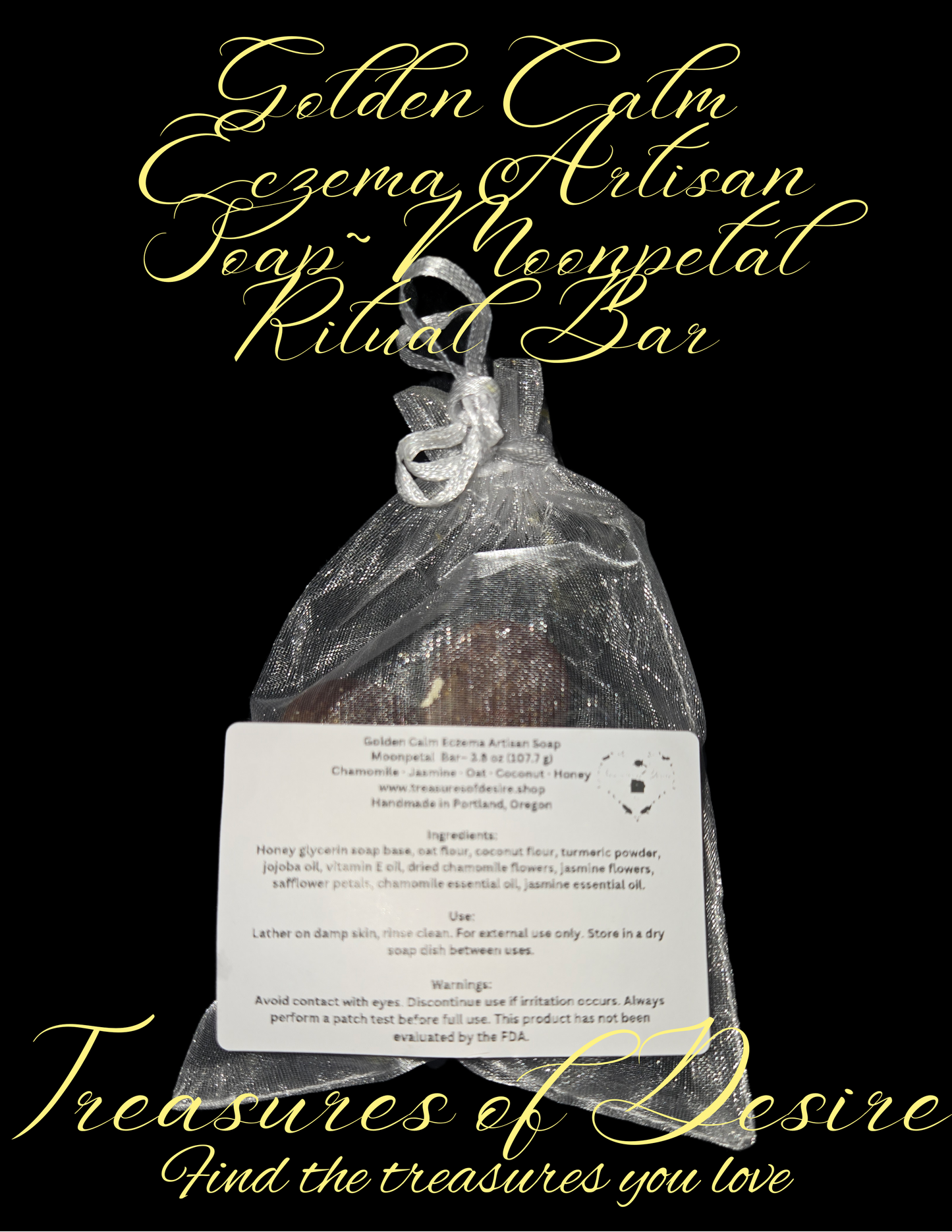 Golden Calm Ezema Artisan Soap-Moonpetal Bar