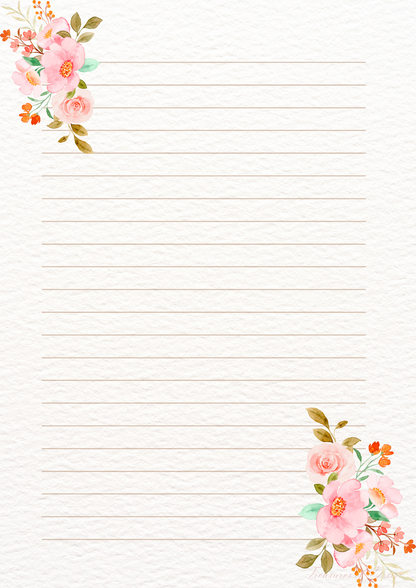 Flowers Galore Stationary Set Digital Download