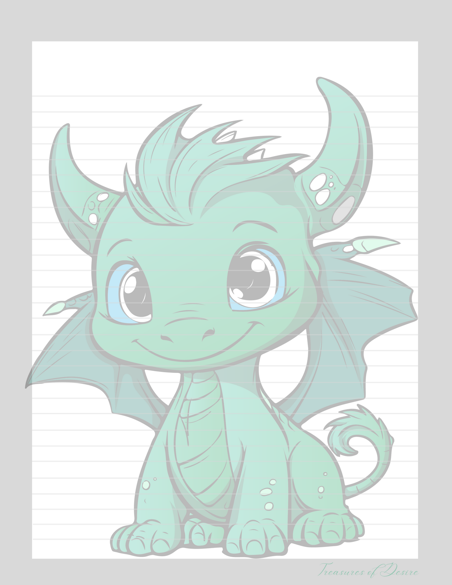 Baby Dragon Stationary Set