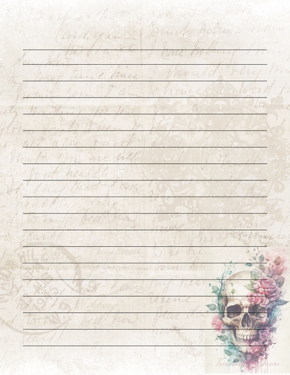 Gothic Vintage Stationary Set Digital Download