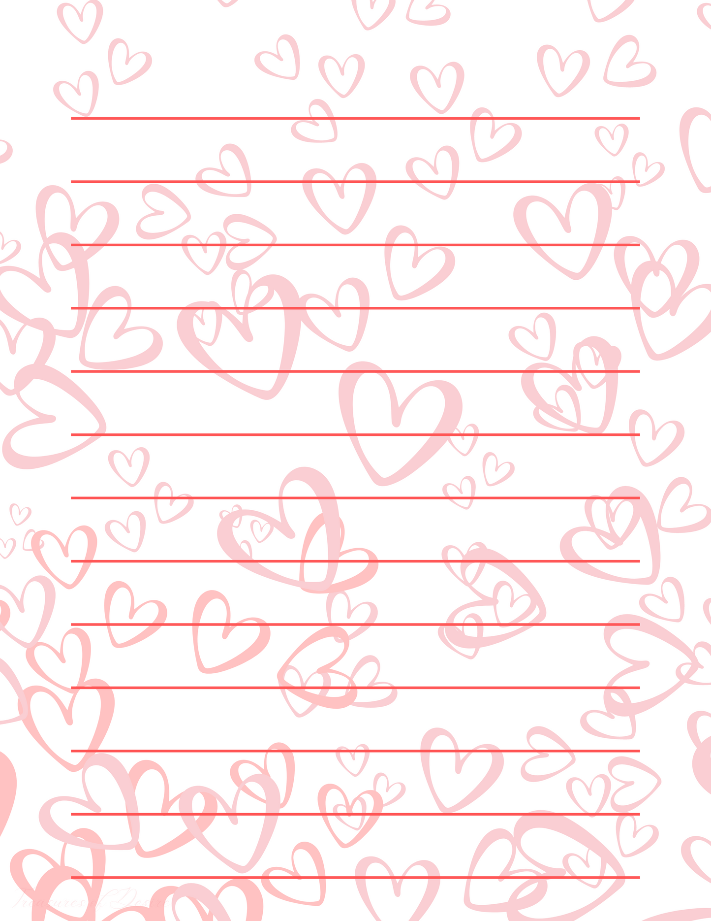 Hearts Stationary Set