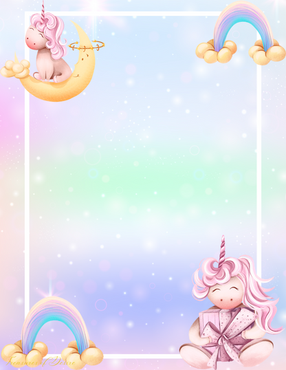 Unicorn Stationary Set Digital Download