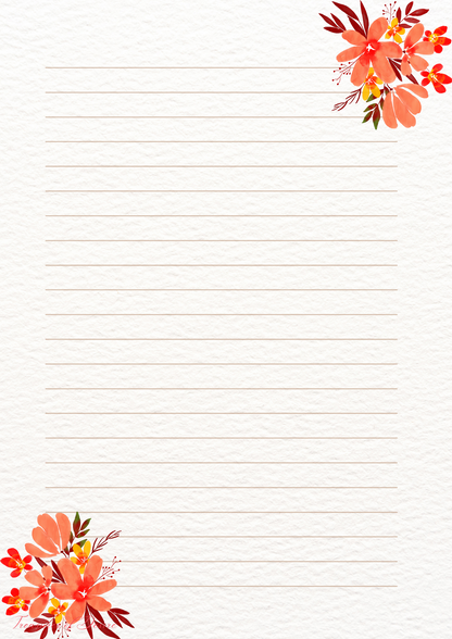 Flowers Galore Stationary Set Digital Download