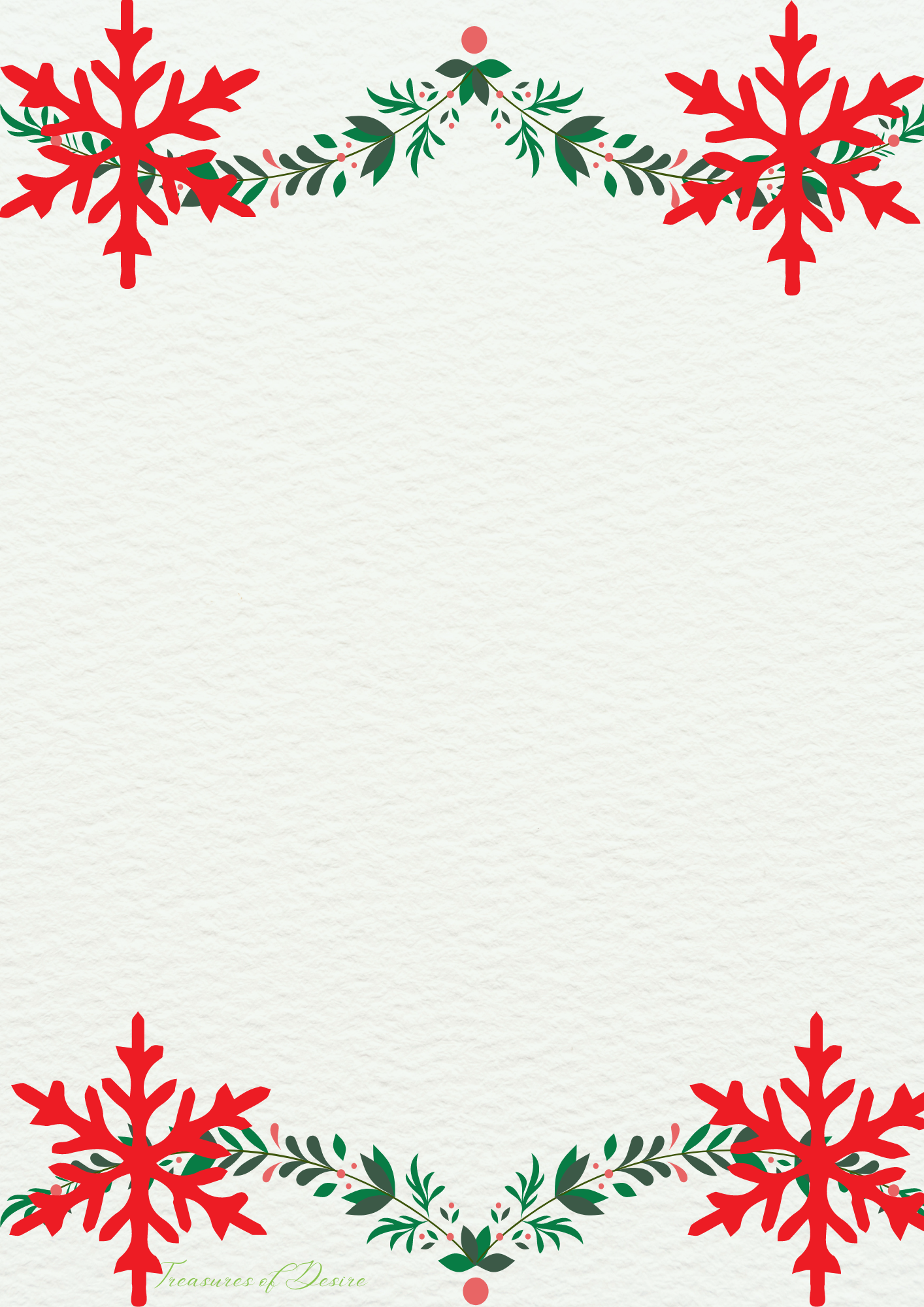 Christmas Stationary Set 1 Digital Download