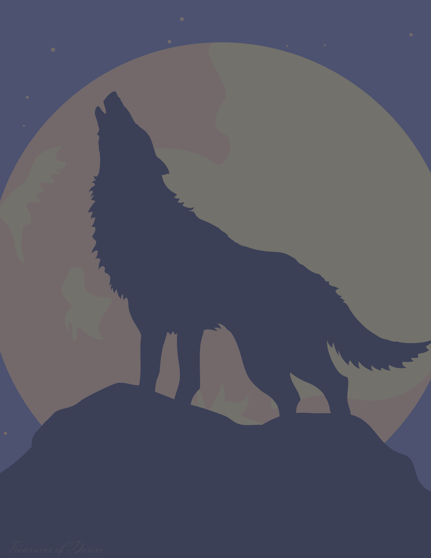 Howling Wolf Stationary Set Digital Download