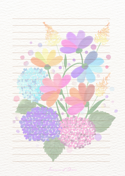 Flowers Galore Stationary Set Digital Download