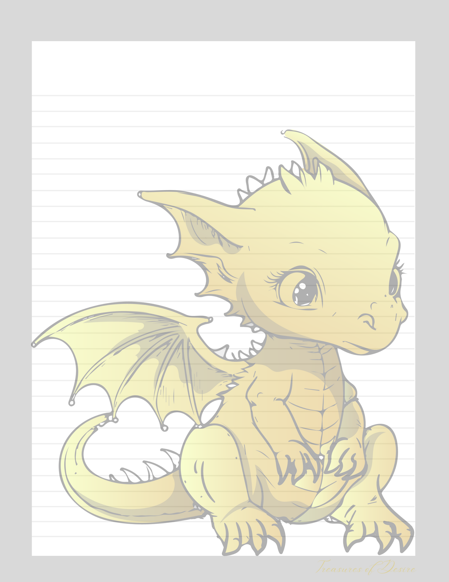 Baby Dragon Stationary Set