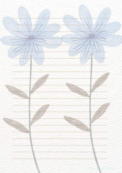 Flowers Galore Stationary Set Digital Download