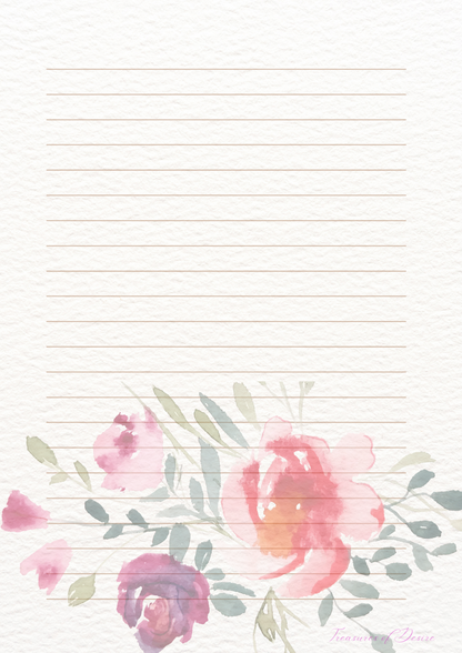 Flowers Galore Stationary Set Digital Download