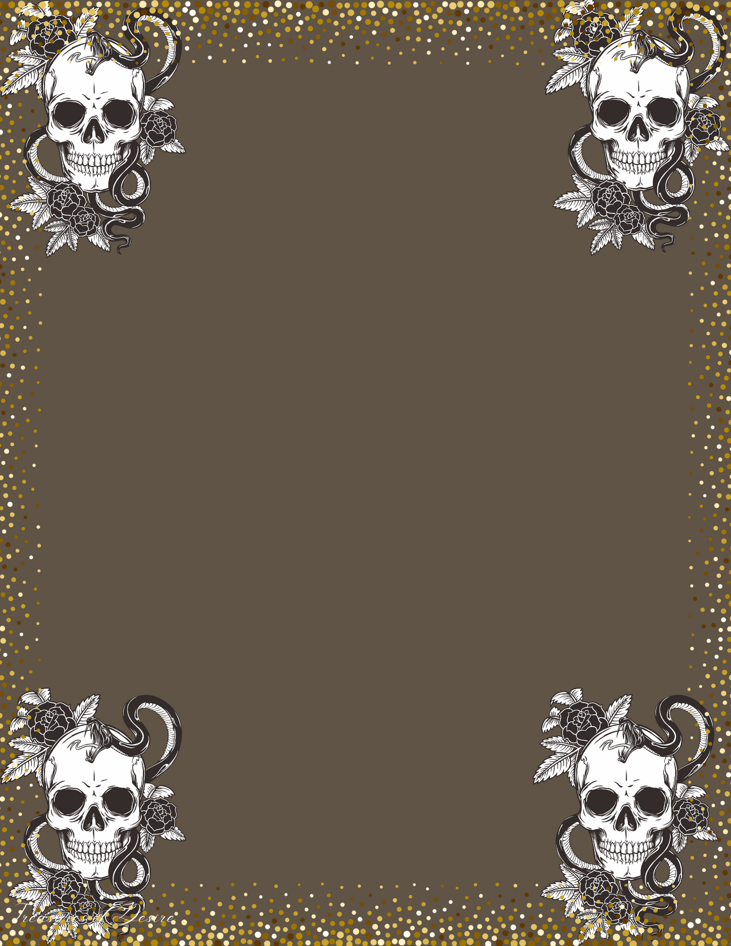 Skull Stationary Set Lined and Unlined Digital Download