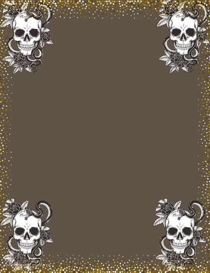 Skull Stationary Set Lined and Unlined Digital Download