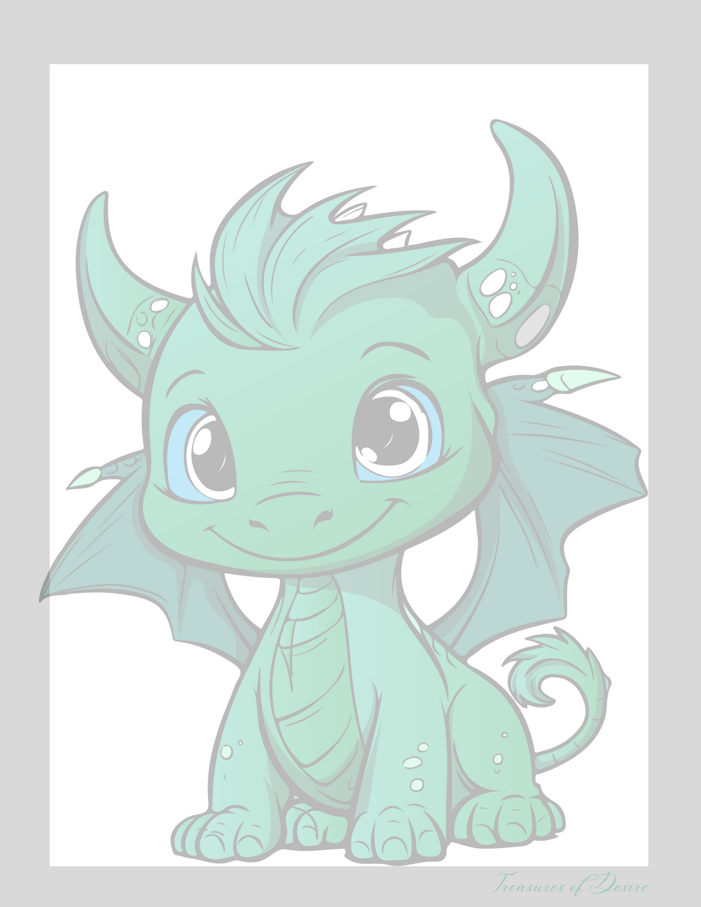 Baby Dragon Stationary Set Digital Download