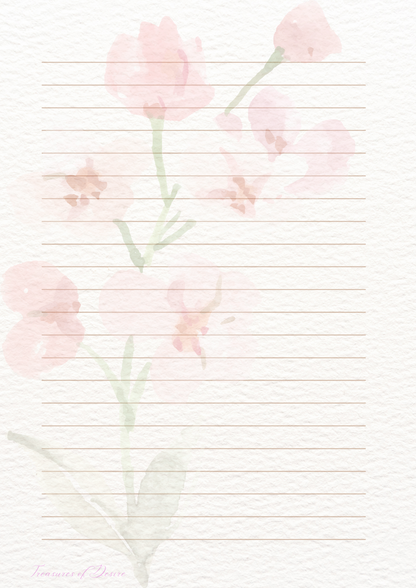 Flowers Galore Stationary Set Digital Download