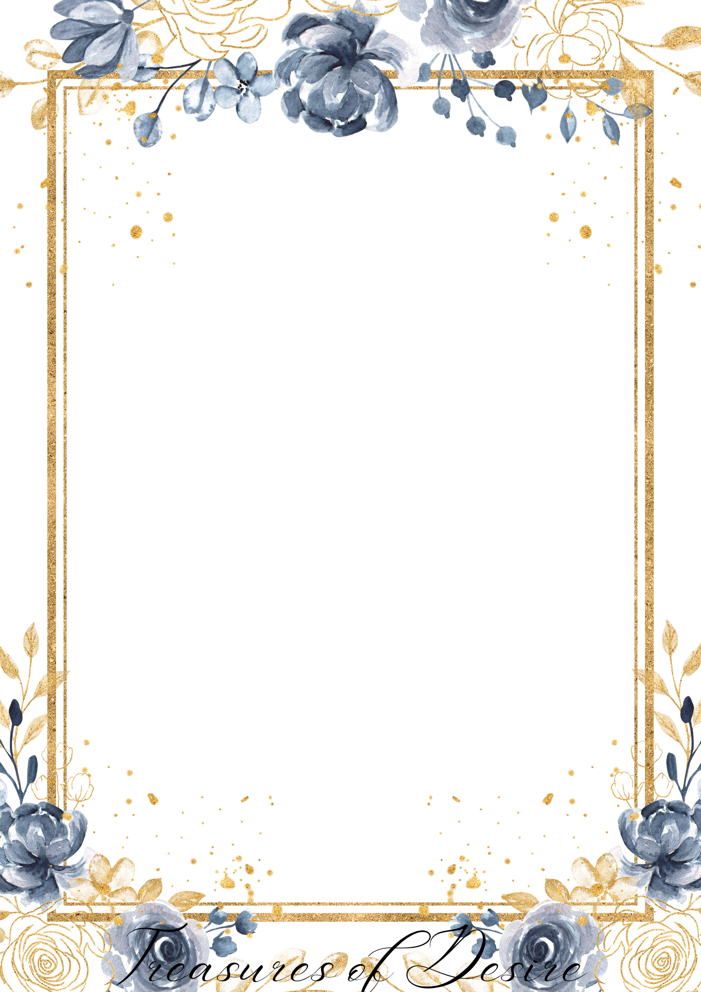 White and Gold Elegant Floral Stationary Set