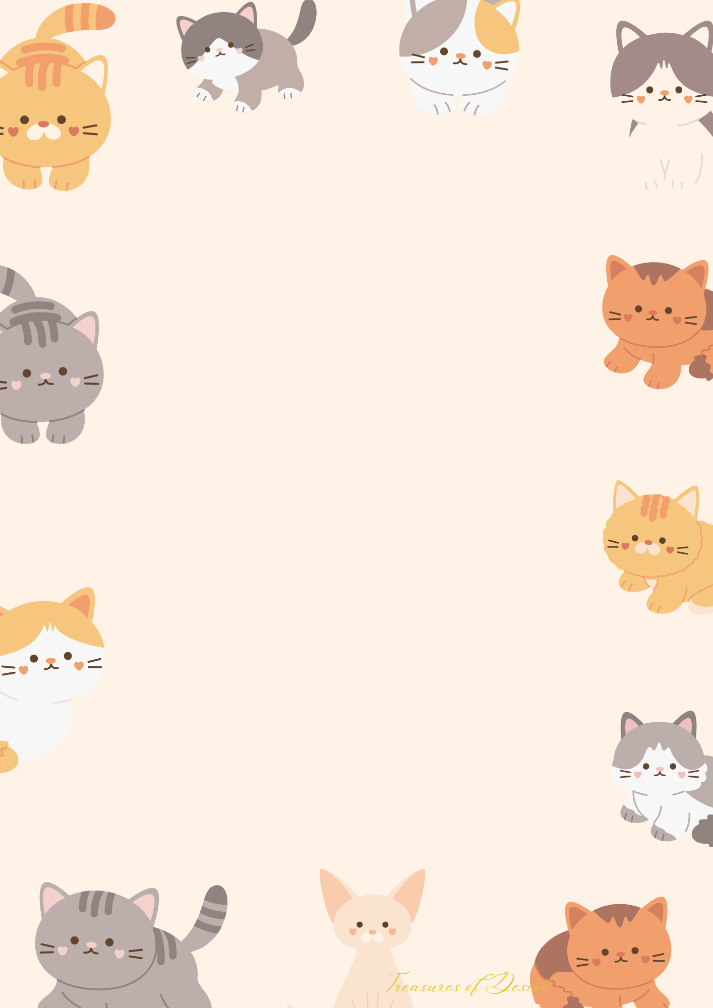 Kitten Stationary Set Digital Download