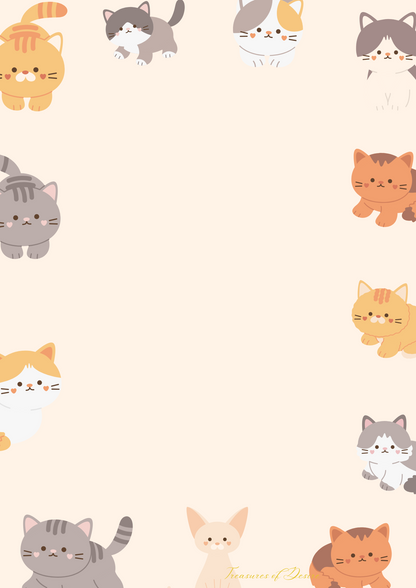 Kitten Stationary Set Digital Download