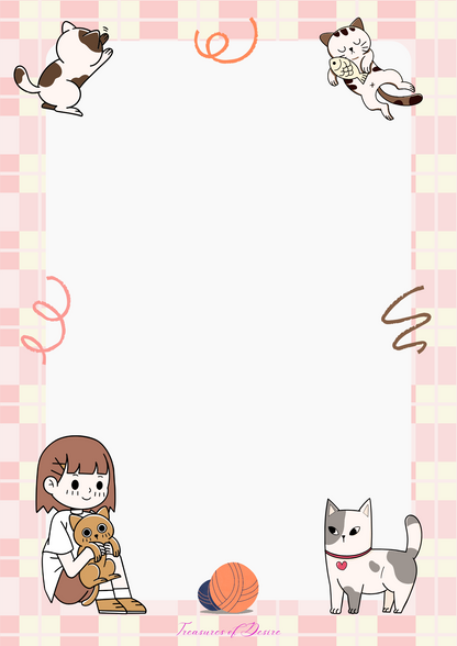 Kitten Stationary Set Digital Download